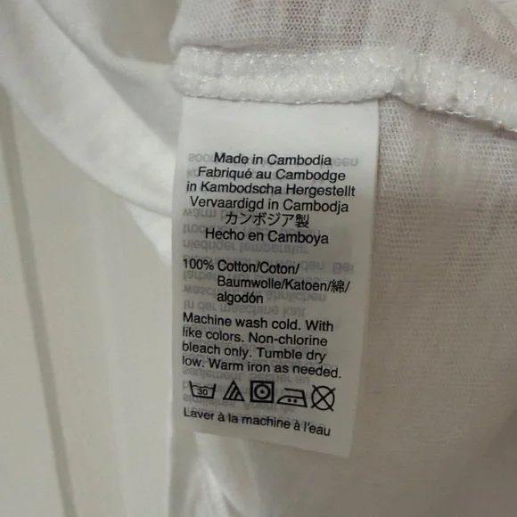 J. Crew White Graphic Tee with French Dachshund Print L - Picture 7 of 7